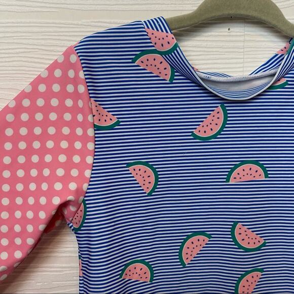 Andy & Evan kids watermelon print swim shirt size 5 - Picture 3 of 6